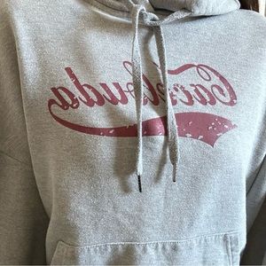 Coca-Cola Printed Logo Light Grey Hoodie S Size